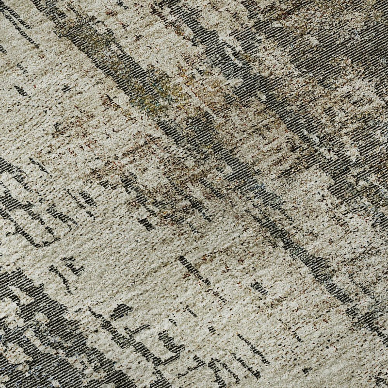 9' X 12' Beige Gray And Brown Abstract Washable Area Rug With UV Protection
