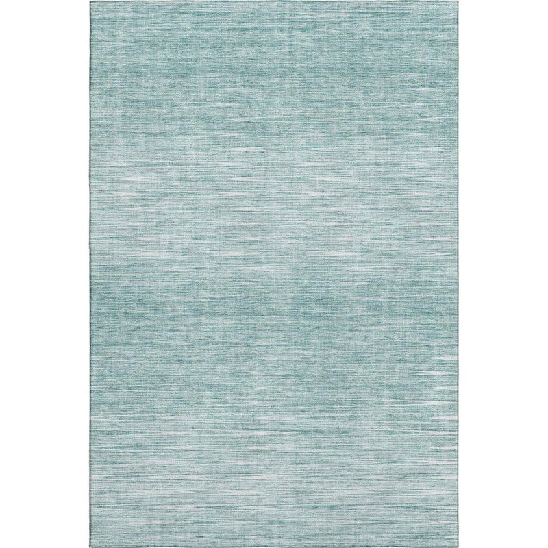 5' X 8' Aqua And Teal Abstract Washable Area Rug With UV Protection