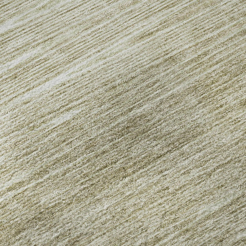 5' X 8' Khaki And Beige Abstract Washable Area Rug With UV Protection