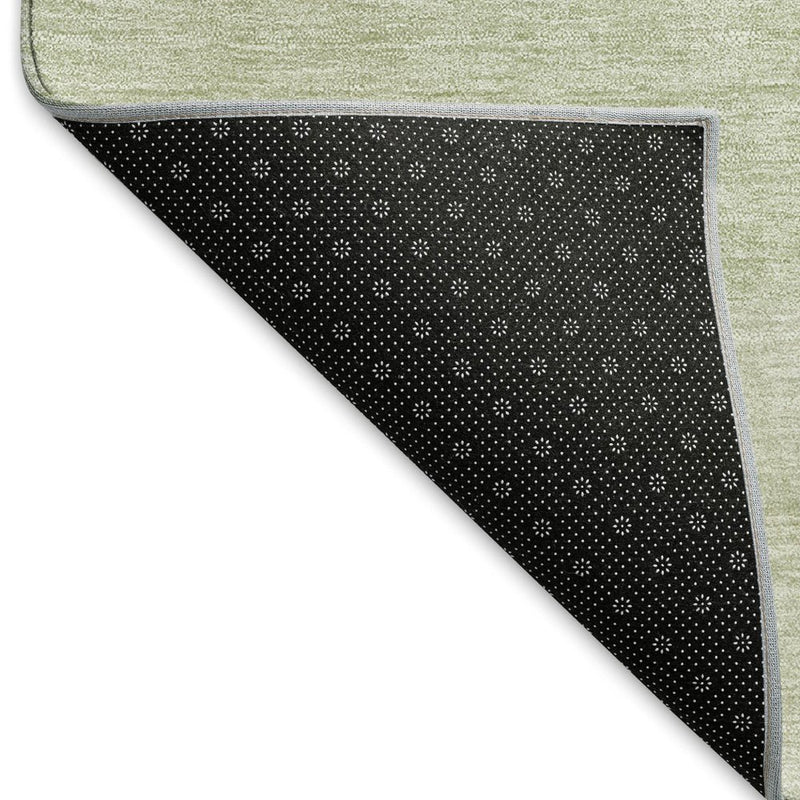 5' X 8' Green And Ivory Ombre Washable Area Rug With UV Protection