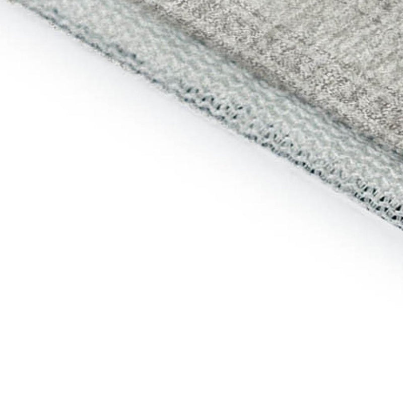 9' X 12' Ivory And Beige Striped Washable Area Rug With UV Protection