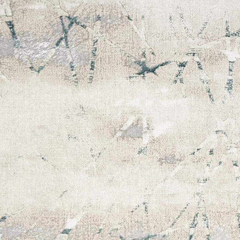 8' X 10' Beige And Blue Abstract Area Rug
