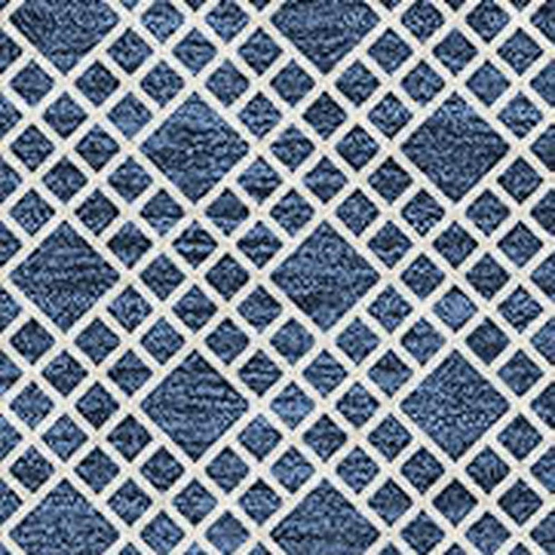 9' X 12' Navy Blue And Ivory Striped Washable Area Rug With UV Protection