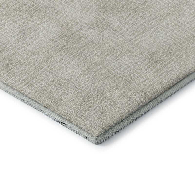 9' X 12' Beige And Ivory Geometric Washable Area Rug With UV Protection