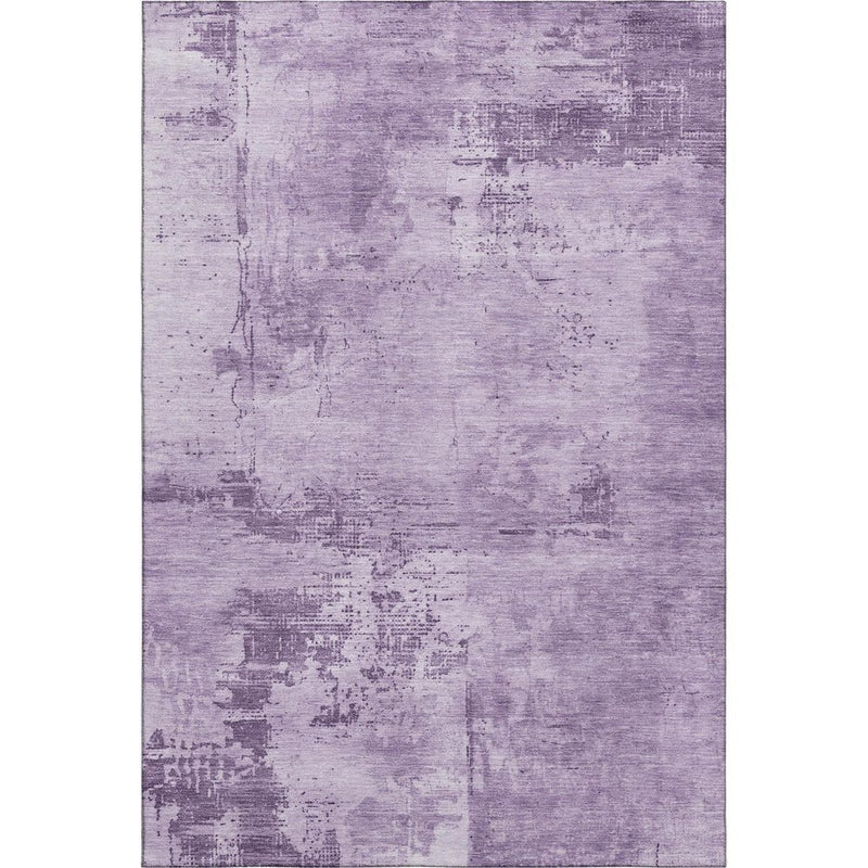 10' X 14' Lavender And Lilac Abstract Washable Area Rug With UV Protection