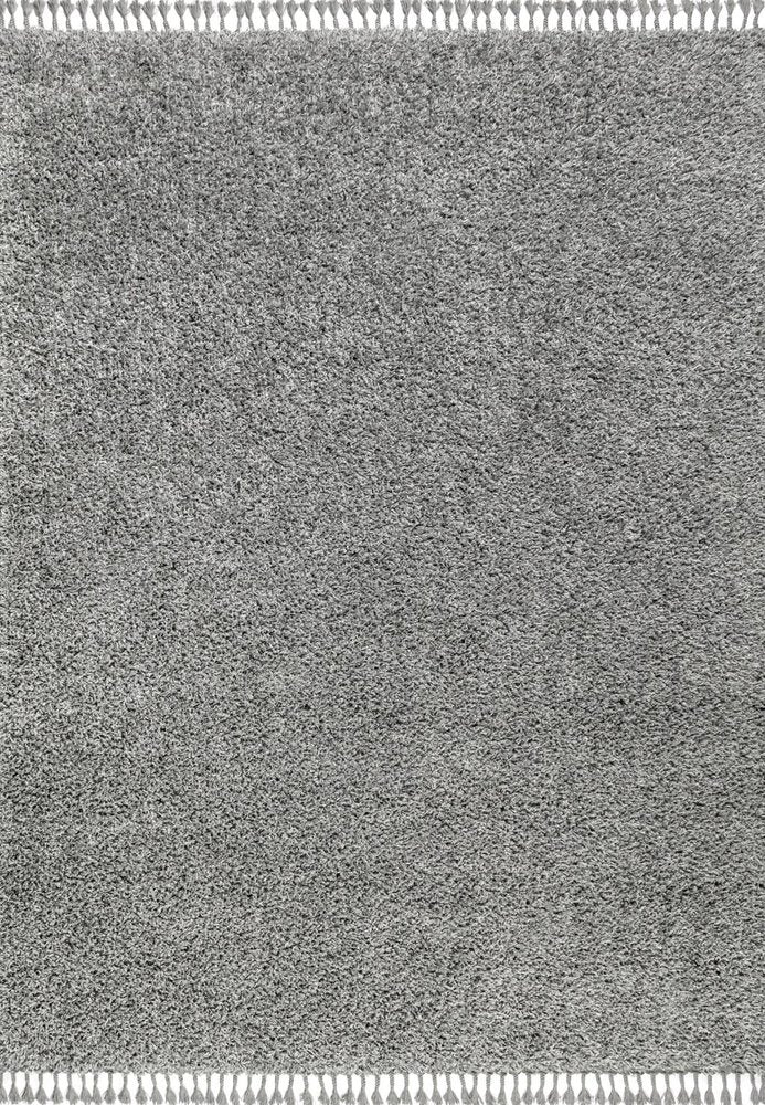3' X 5' Charcoal Area Rug With Fringe