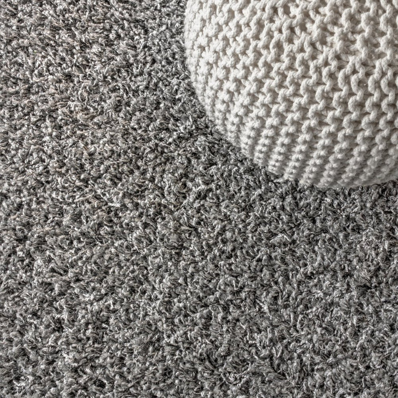 3' X 5' Charcoal Area Rug With Fringe