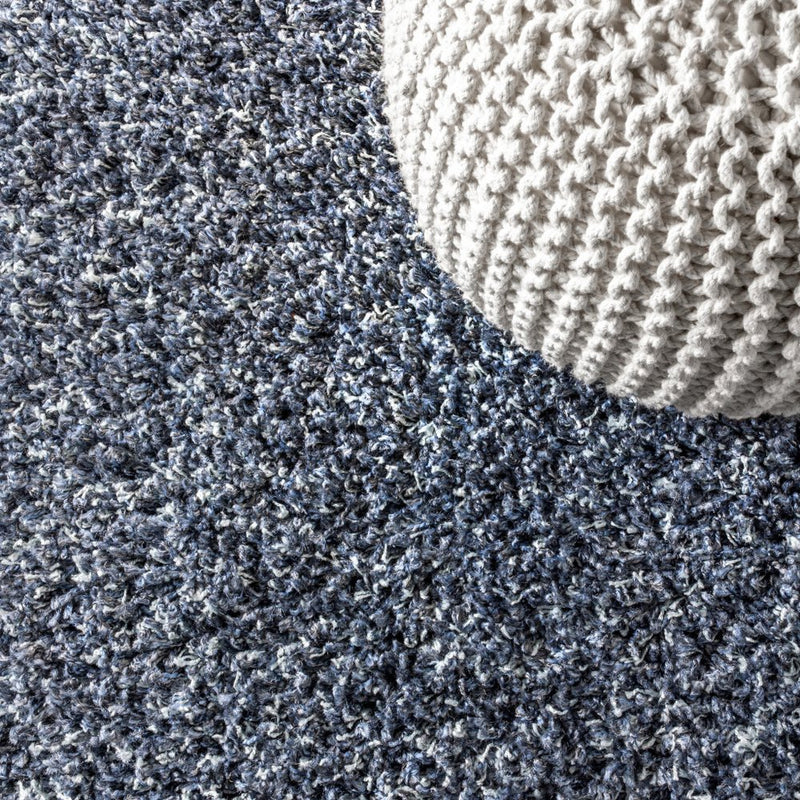 4' X 6' Denim Blue Area Rug With Fringe