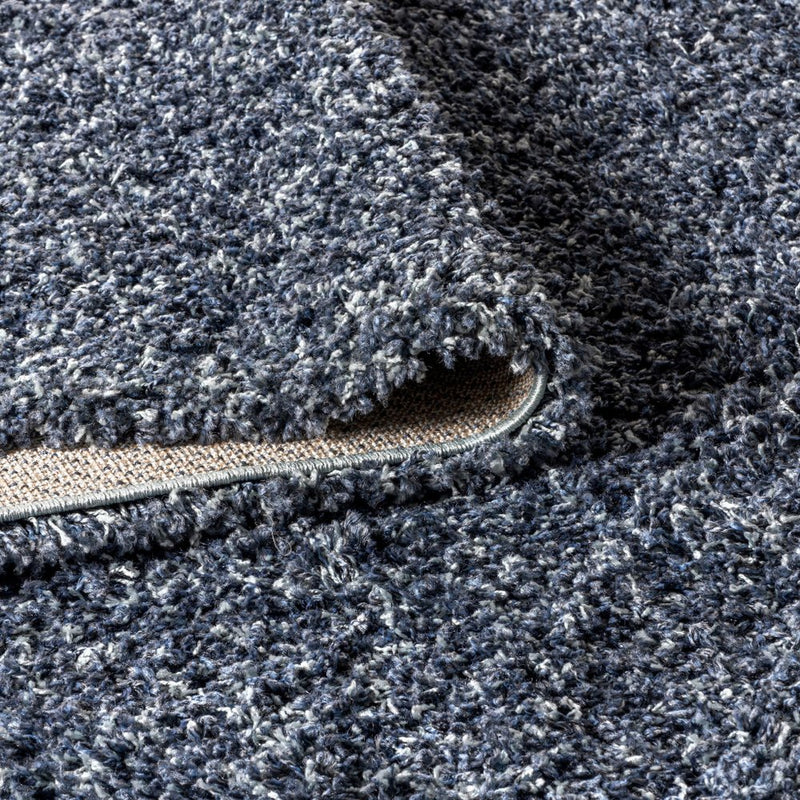 4' X 6' Denim Blue Area Rug With Fringe