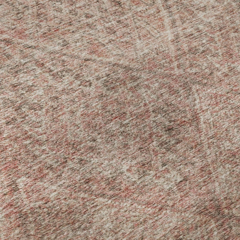 8' X 10' Pink And Beige Moroccan Washable Area Rug With UV Protection