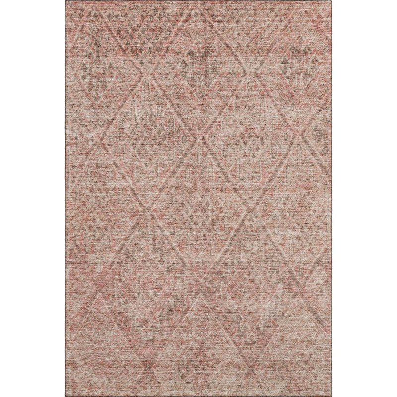 10' X 14' Pink And Beige Moroccan Washable Area Rug With UV Protection