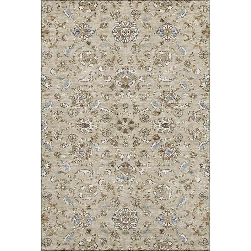 8' X 10' Beige Gray And Ivory Moroccan Washable Area Rug With UV Protection