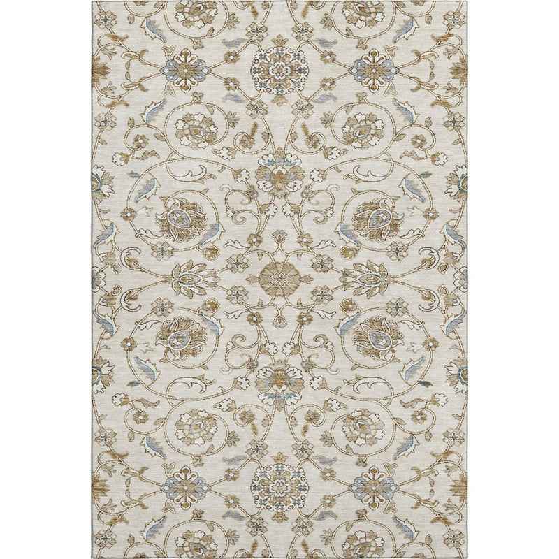 10' X 14' Ivory Copper And Gray Moroccan Washable Area Rug With UV Protection