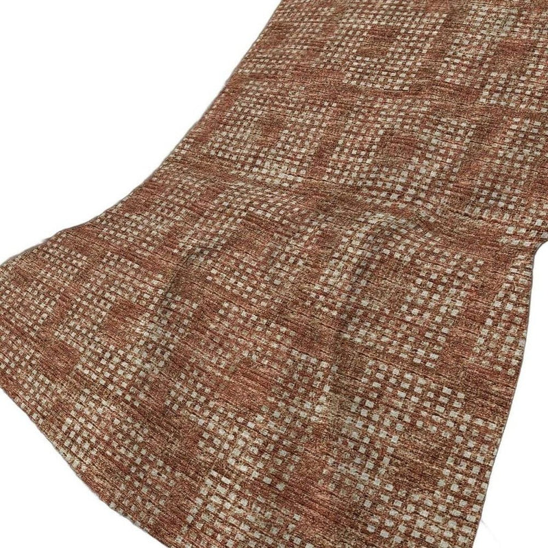 50" X 70" Brown And Beige Geometric Polyester Woven Plush Throw Blanket