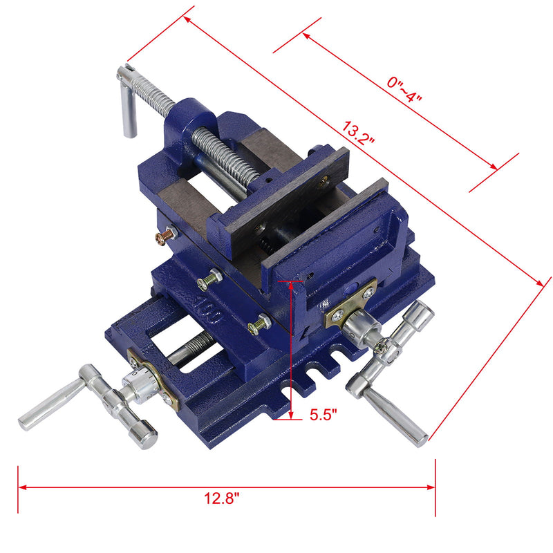 Industrial Quality Cross Slide Vise, Drill Press Metal Milling 2 Way X - Y