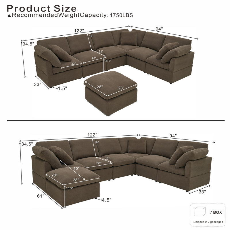 Modular Cloud Sofa, Freely Configurable Corner