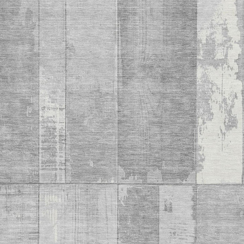 8' X 10' Gray And Silver Geometric Washable Area Rug With UV Protection