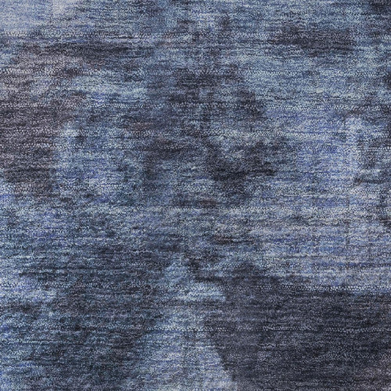 8' X 10' Blue And Gray Geometric Washable Area Rug With UV Protection