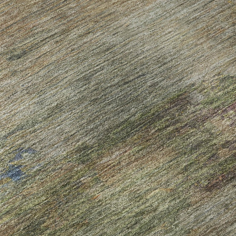 8' X 10' Denim Blue And Beige Abstract Washable Area Rug With UV Protection