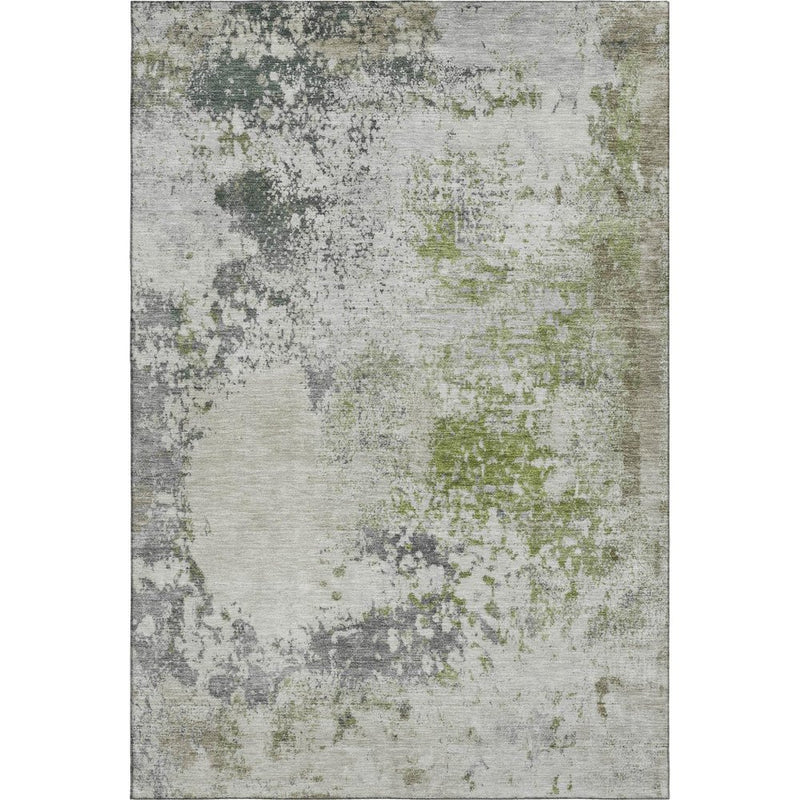 10' X 14' Linen And Gray Abstract Washable Area Rug With UV Protection