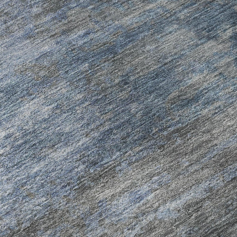 9' X 12' Pewter And Charcoal Abstract Washable Area Rug With UV Protection