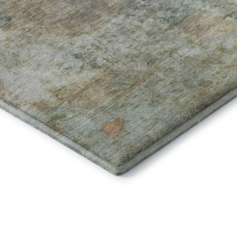 10' X 14' Wheat And Beige Abstract Washable Area Rug With UV Protection
