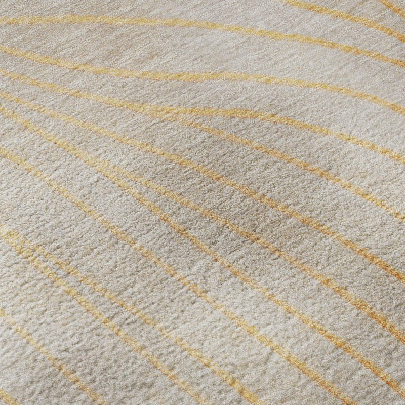 5' X 8' Orange And Silver Abstract Washable Area Rug With UV Protection