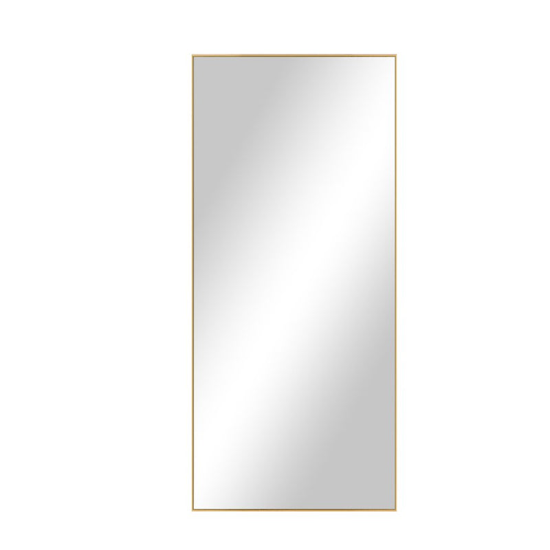 71" X 31" Gold Aluminum Wall Mounted Leaning And Freestanding Framed Full Length Mirror