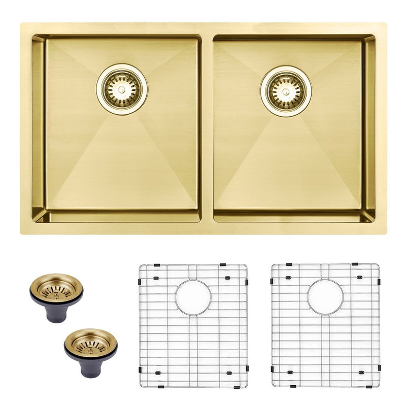 10" X 33" Gold Stainless Steel Undermount Kitchen Sink