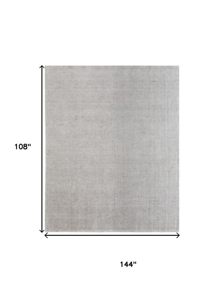 9' X 12' Gray Hand Woven Area Rug