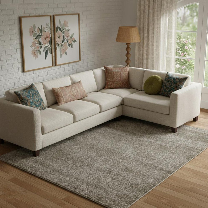 8' X 10' Blue And Ivory Abstract Area Rug