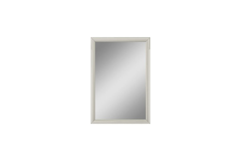 47" X 33" Light Gray Wood Framed Dresser Mirror