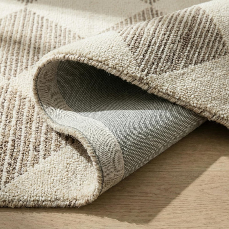 7' X 10' Brown And Beige Geometric Area Rug