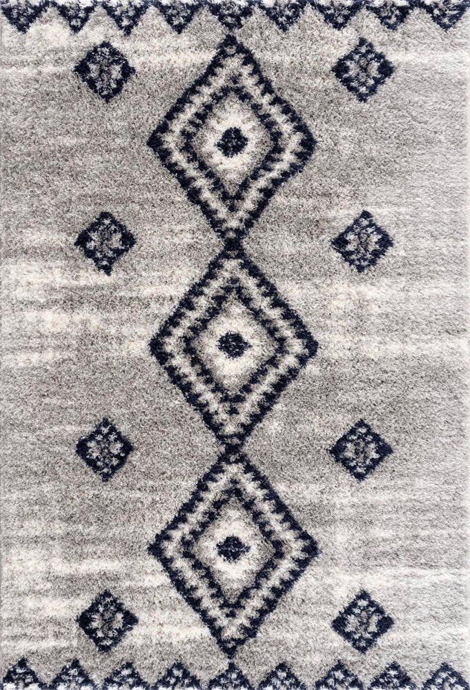 3' X 5' Gray And Blue Abstract Area Rug