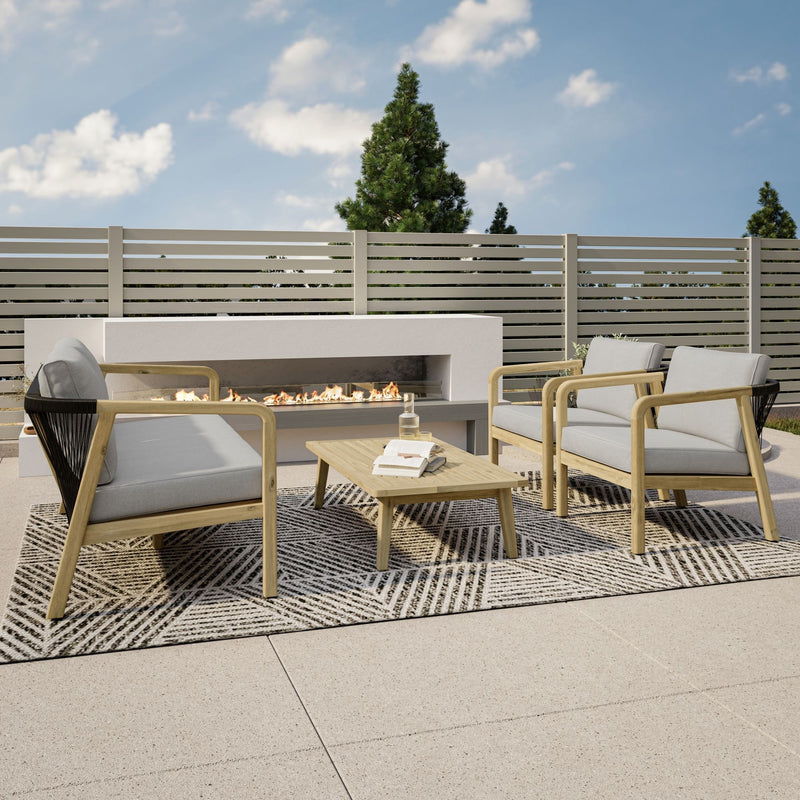 Palmetto - Outdoor Coffee Table - Light Teak