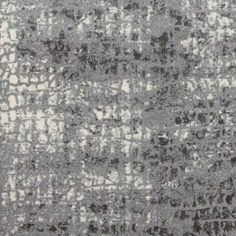 4' X 6' Ivory And Gray Abstract Area Rug