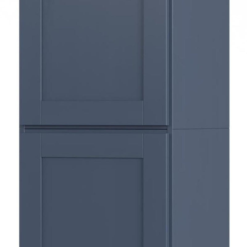17" French Blue Solid Wood Double Door Linen Cabinet
