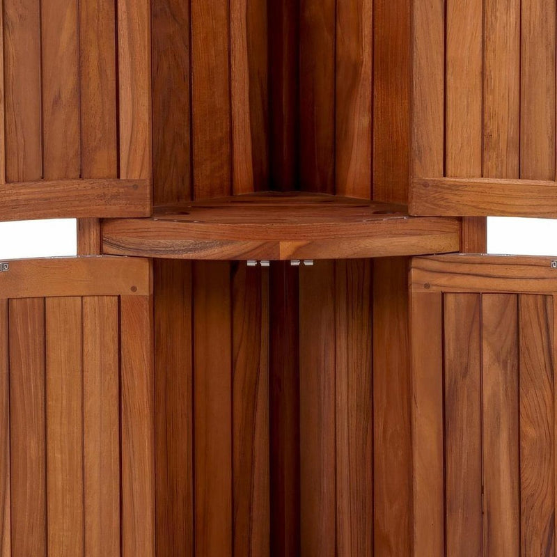 12" Brown Solid Wood Double Door Bathroom Cabinet