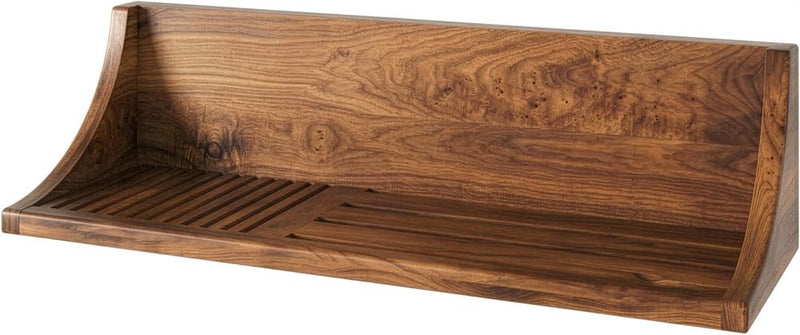 5" Brown Solid Wood Bathroom Storage Furniture Set