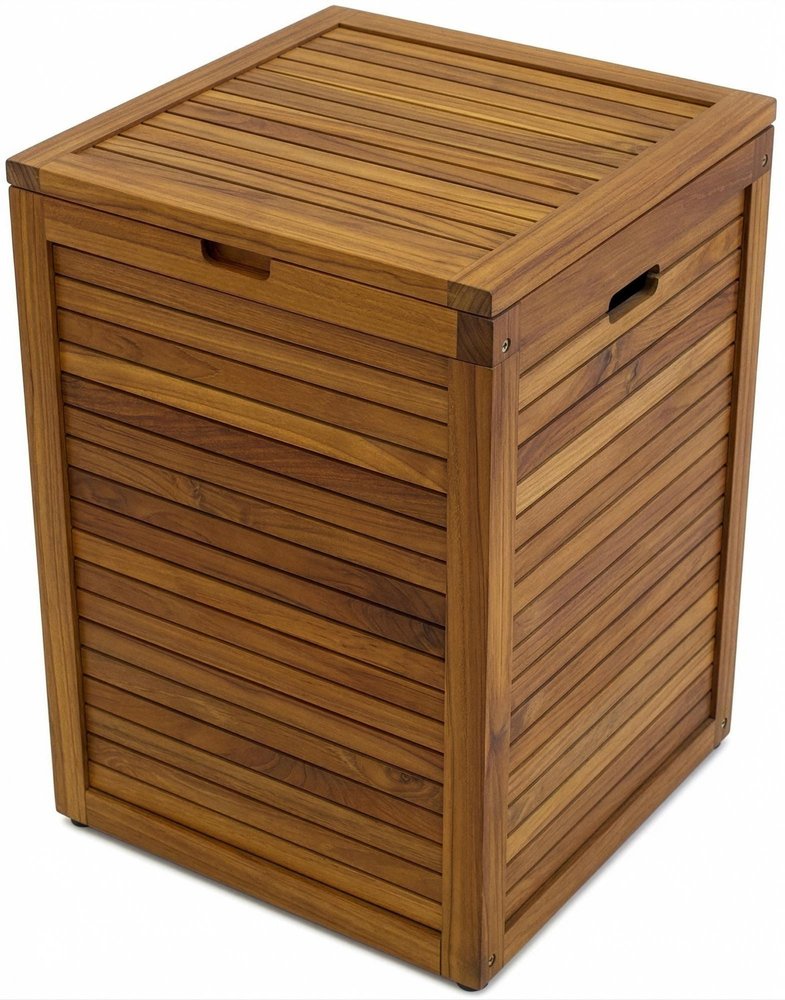18" Brown Solid Wood Bathroom Storage Furniture Set