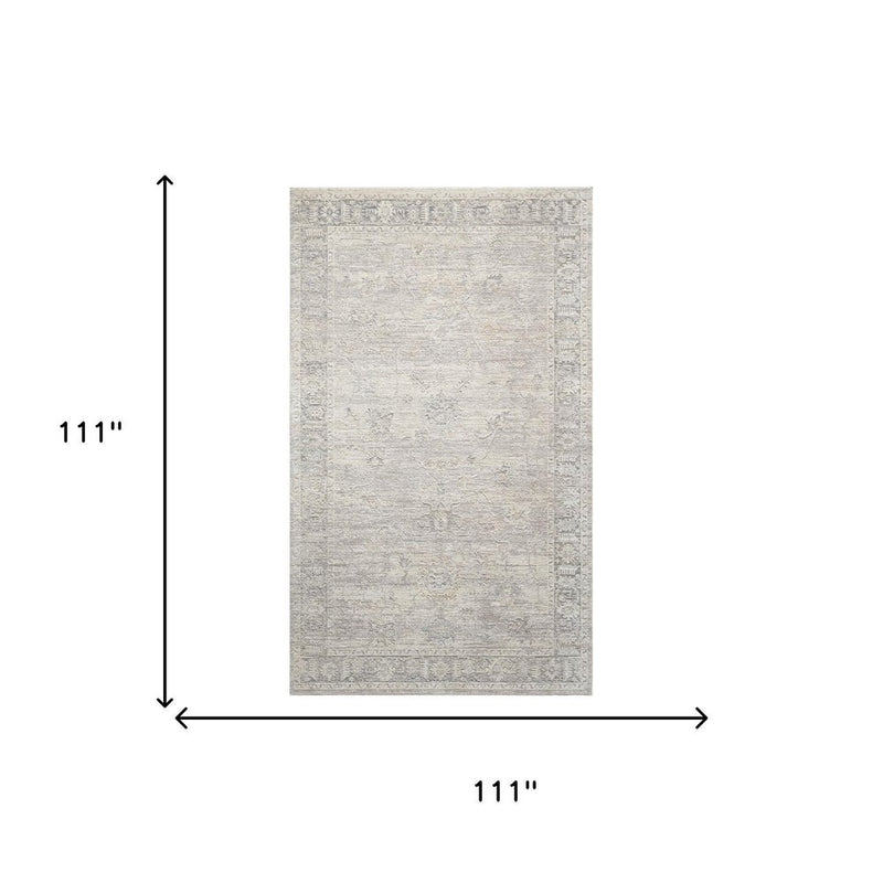 6' X 9' Beige And Blue Abstract Area Rug