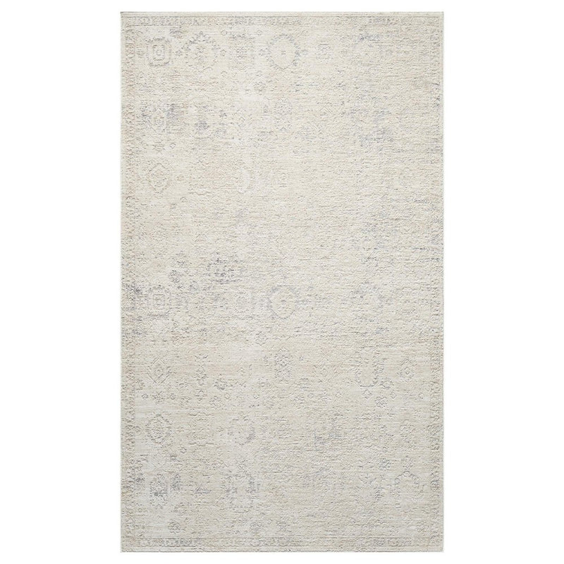 5' X 8' Beige And Gray Abstract Area Rug