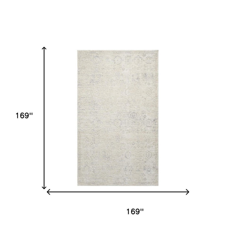 10' X 14' Beige And Gray Abstract Area Rug