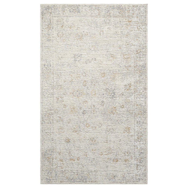 9' X 12' Ivory And Beige Abstract Area Rug