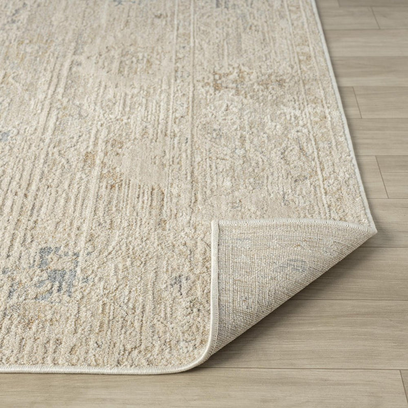 9' X 12' Beige And Ivory Abstract Area Rug