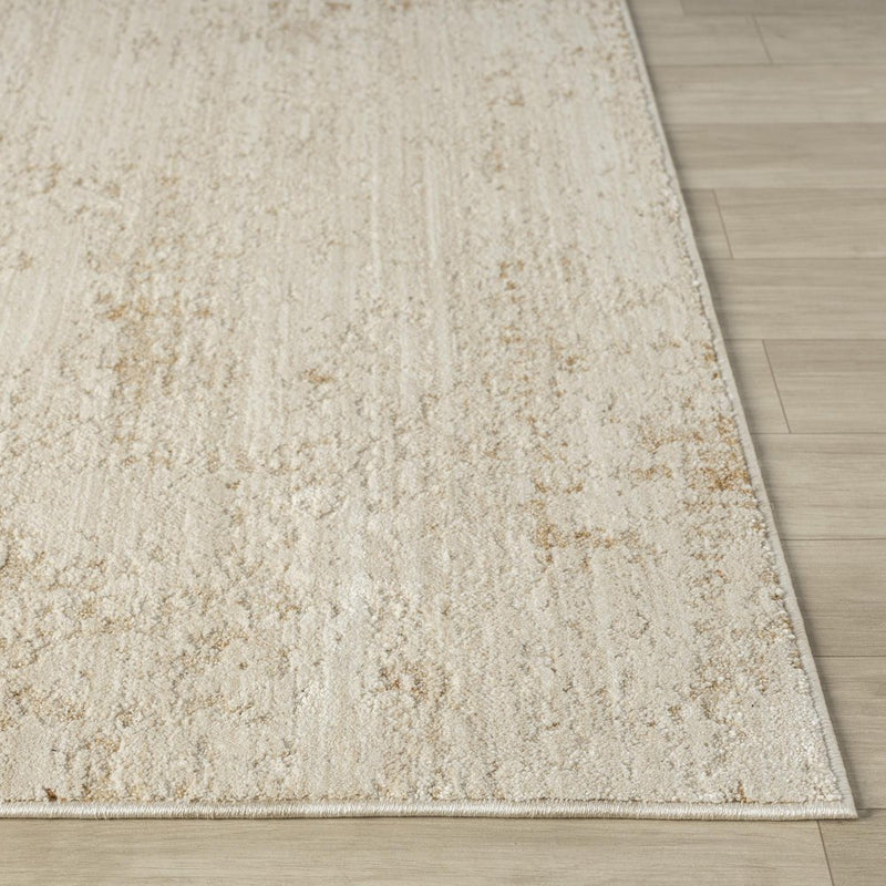 8' X 10' Ivory And Beige Abstract Area Rug