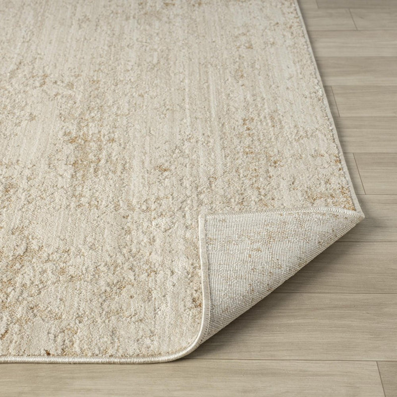 8' X 10' Ivory And Beige Abstract Area Rug