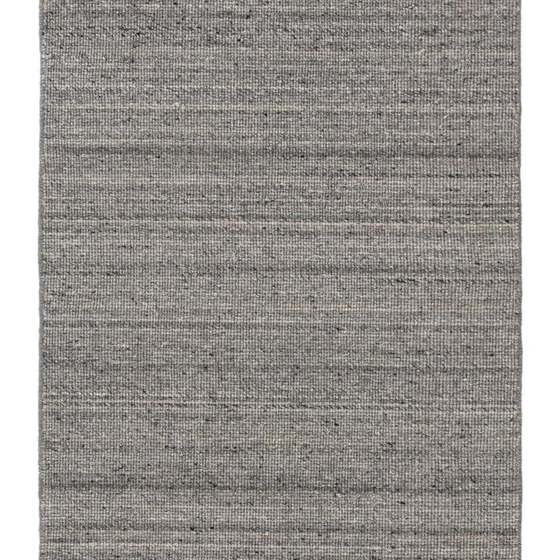 8' Silver And Gray Wool Hand Knotted Runner Rug