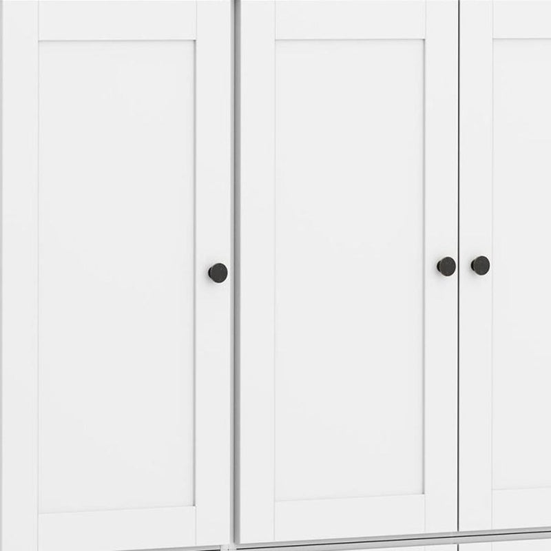 72" White Solid Wood 8 Pantry Or Storage Closet