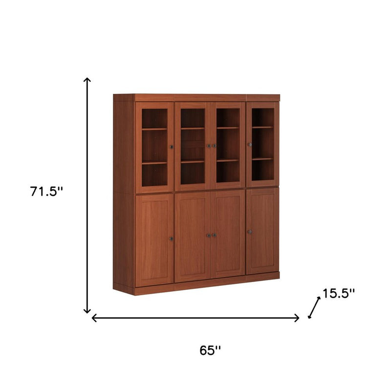 72" Coffee Solid Wood 8 Pantry Or Storage Closet